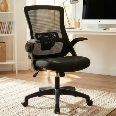 Inbox Zero Neeya Ergonomic Mesh Office Chair with Flip-Up Arms